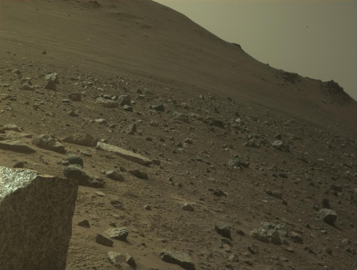 Mars image captured by FRONT_HAZCAM_LEFT_A on Perseverance