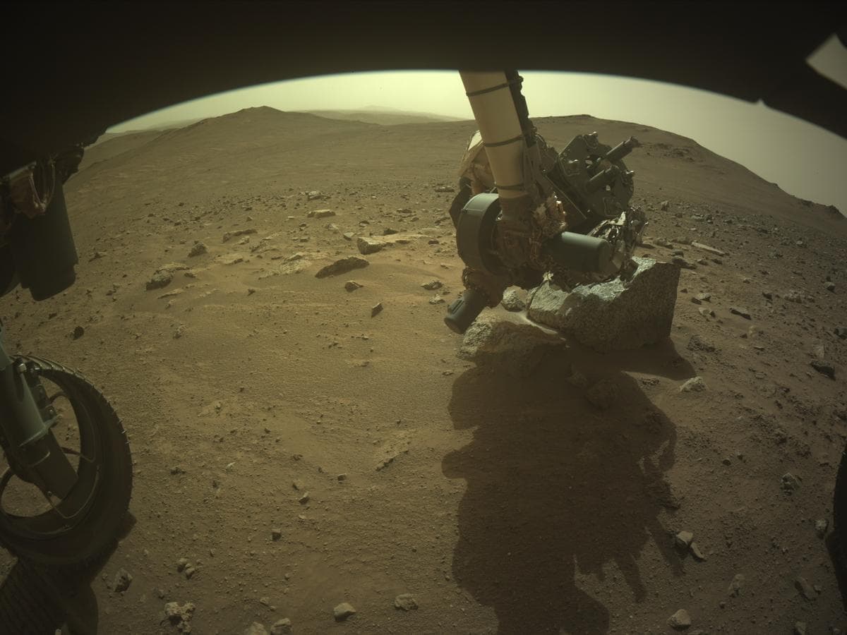 Mars image captured by FRONT_HAZCAM_LEFT_A on Perseverance