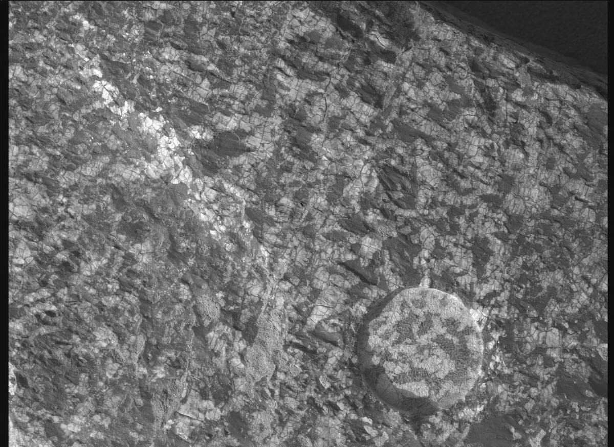 Mars image captured by SHERLOC_WATSON on Perseverance