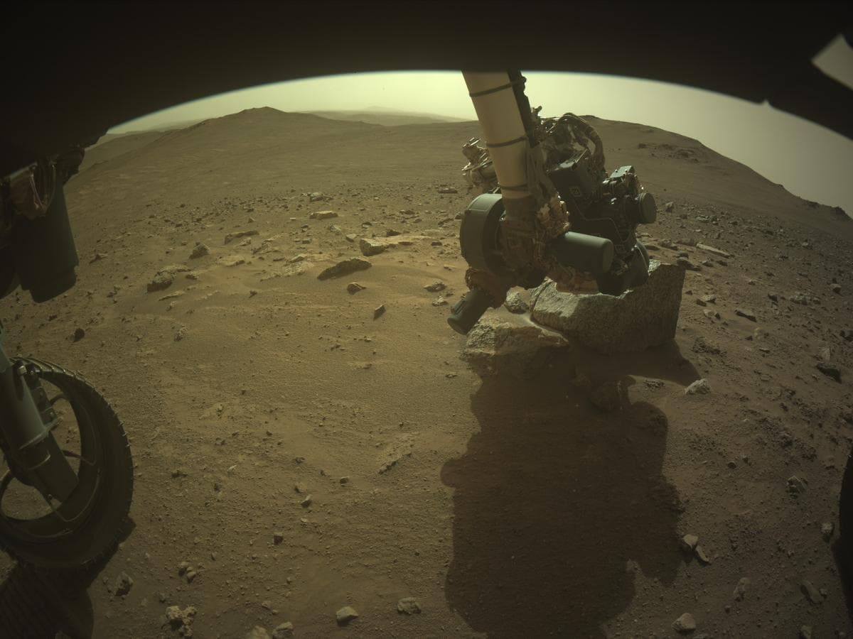 Mars image captured by FRONT_HAZCAM_LEFT_A on Perseverance