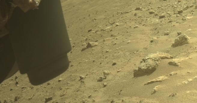 Mars image captured by FRONT_HAZCAM_LEFT_A on Perseverance