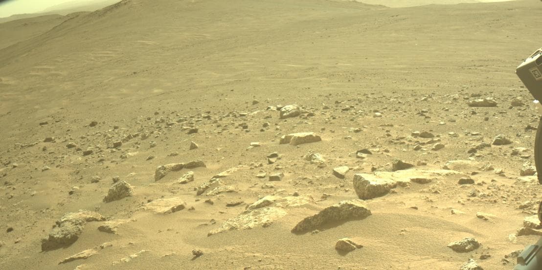 Mars image captured by FRONT_HAZCAM_LEFT_A on Perseverance