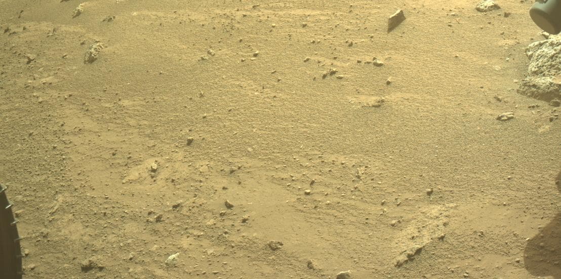 Mars image captured by FRONT_HAZCAM_LEFT_A on Perseverance