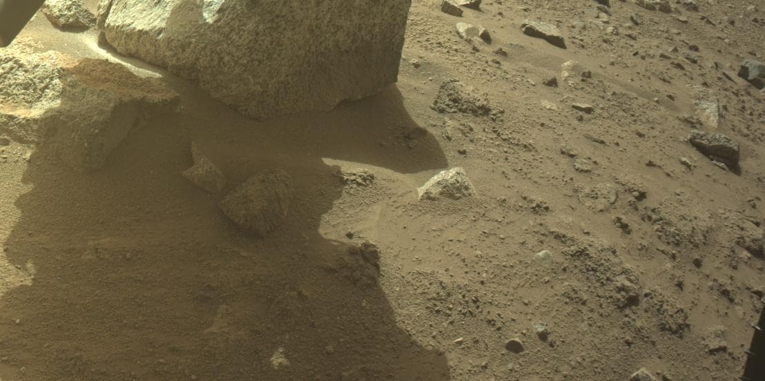 Mars image captured by FRONT_HAZCAM_LEFT_A on Perseverance