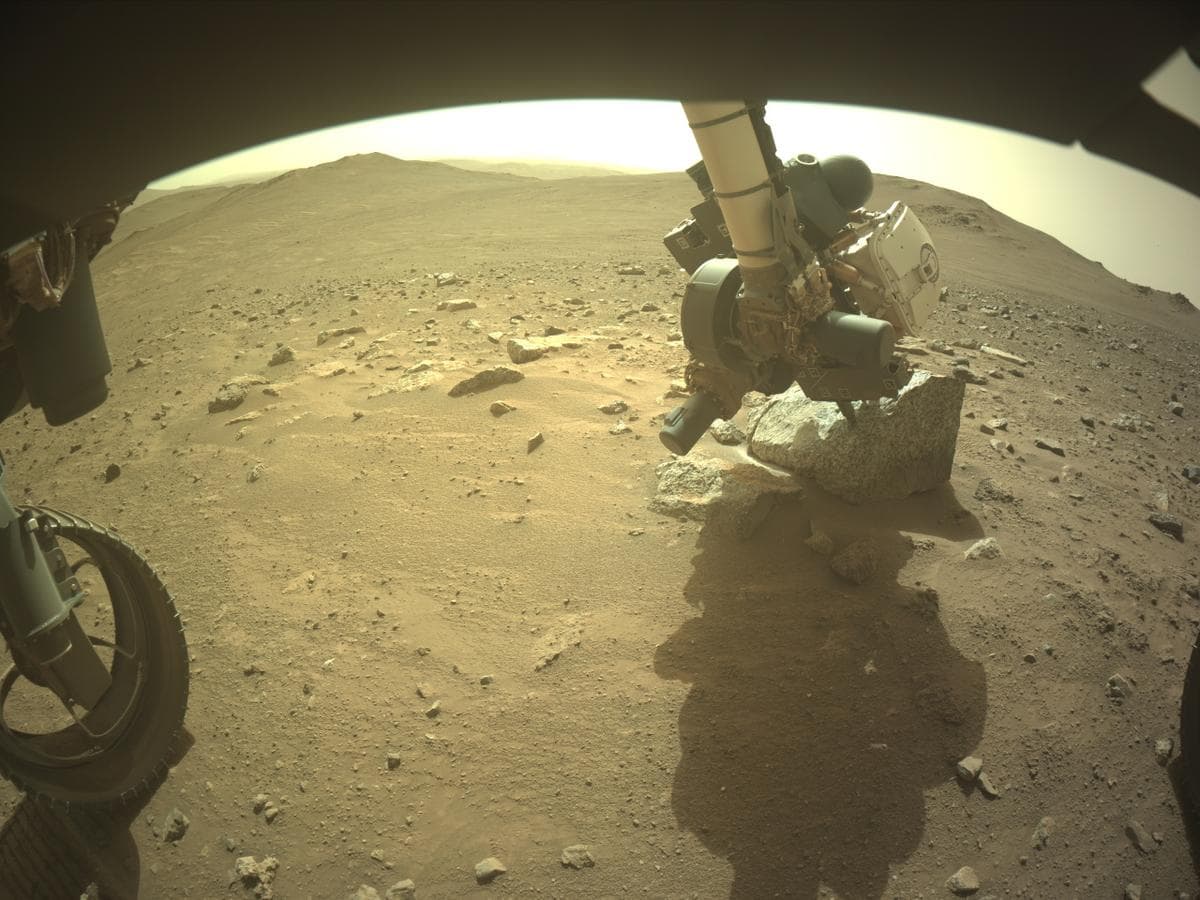 Mars image captured by FRONT_HAZCAM_LEFT_A on Perseverance