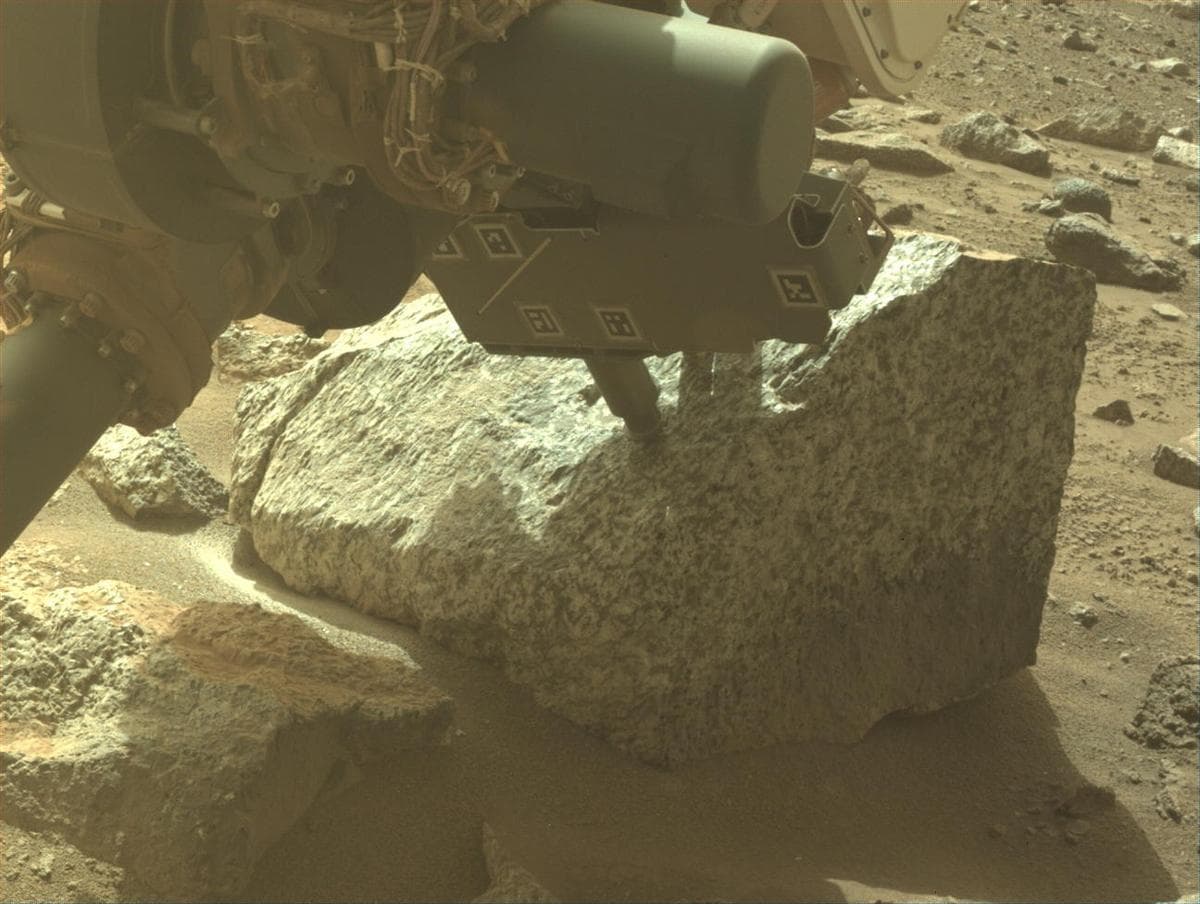 Mars image captured by FRONT_HAZCAM_LEFT_A on Perseverance