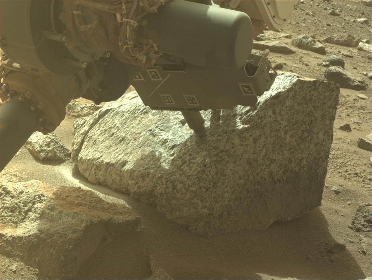 Mars image captured by FRONT_HAZCAM_LEFT_A on Perseverance