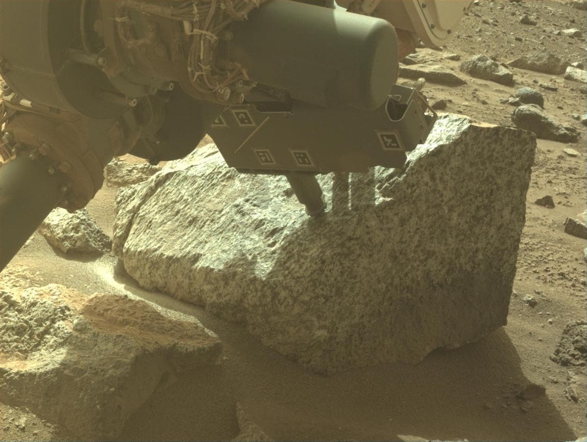 Mars image captured by FRONT_HAZCAM_LEFT_A on Perseverance