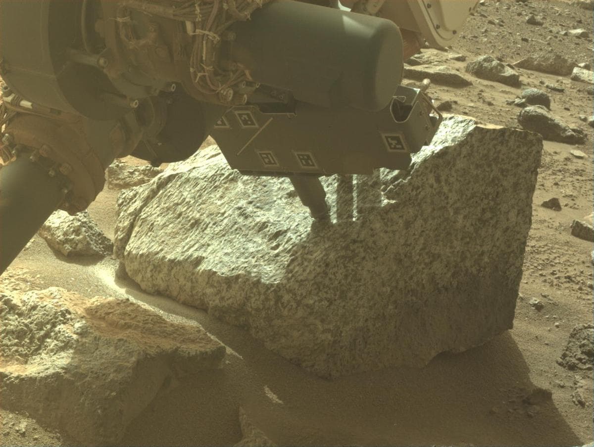 Mars image captured by FRONT_HAZCAM_LEFT_A on Perseverance