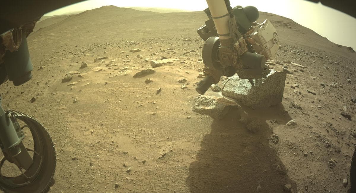 Mars image captured by FRONT_HAZCAM_LEFT_A on Perseverance