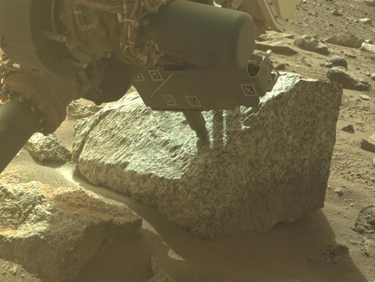 Mars image captured by FRONT_HAZCAM_LEFT_A on Perseverance