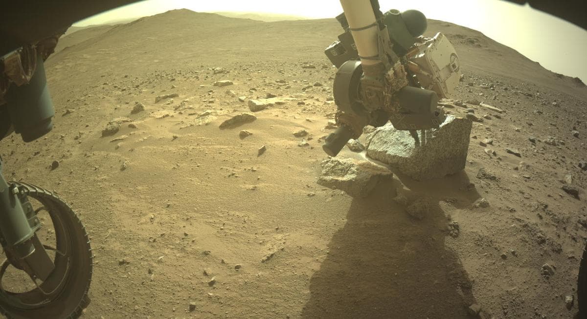 Mars image captured by FRONT_HAZCAM_LEFT_A on Perseverance