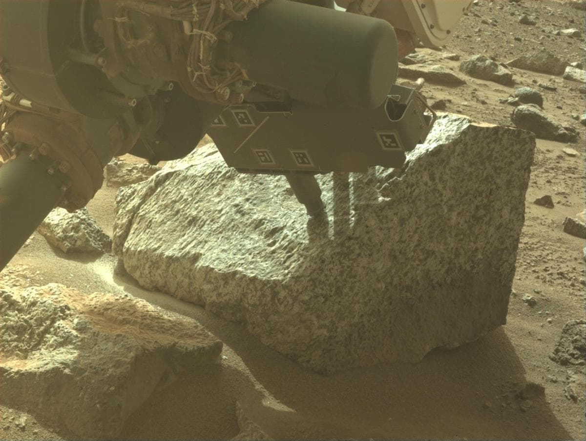 Mars image captured by FRONT_HAZCAM_LEFT_A on Perseverance