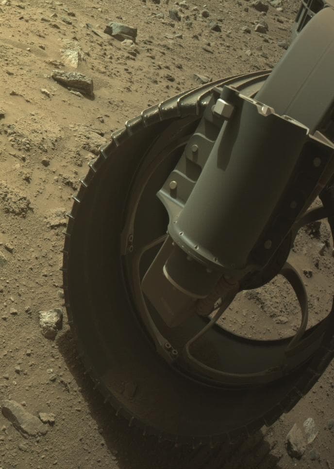 Mars image captured by FRONT_HAZCAM_RIGHT_A on Perseverance