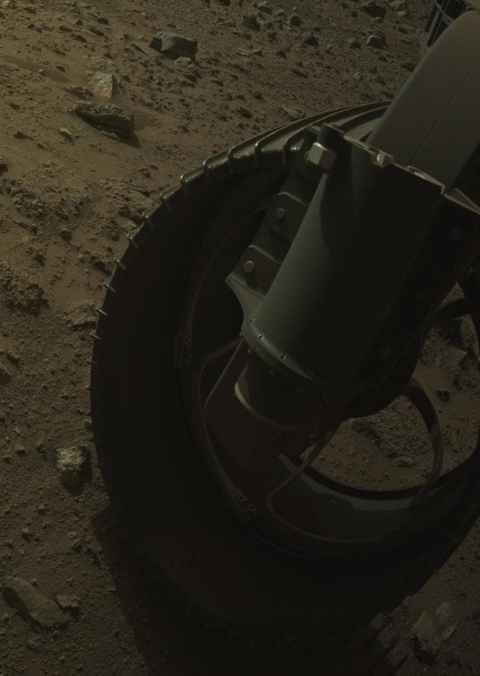 Mars image captured by FRONT_HAZCAM_RIGHT_A on Perseverance