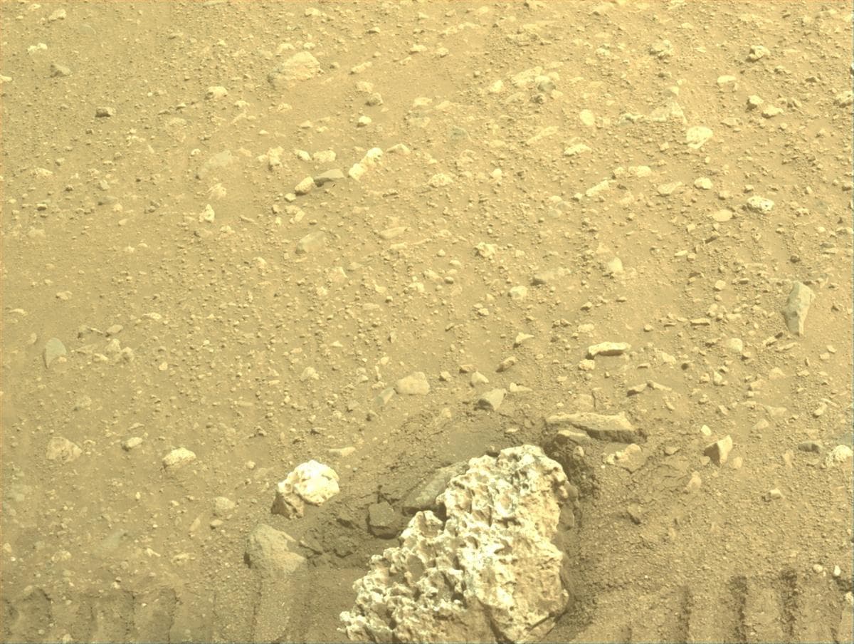 Mars image captured by FRONT_HAZCAM_LEFT_A on Perseverance