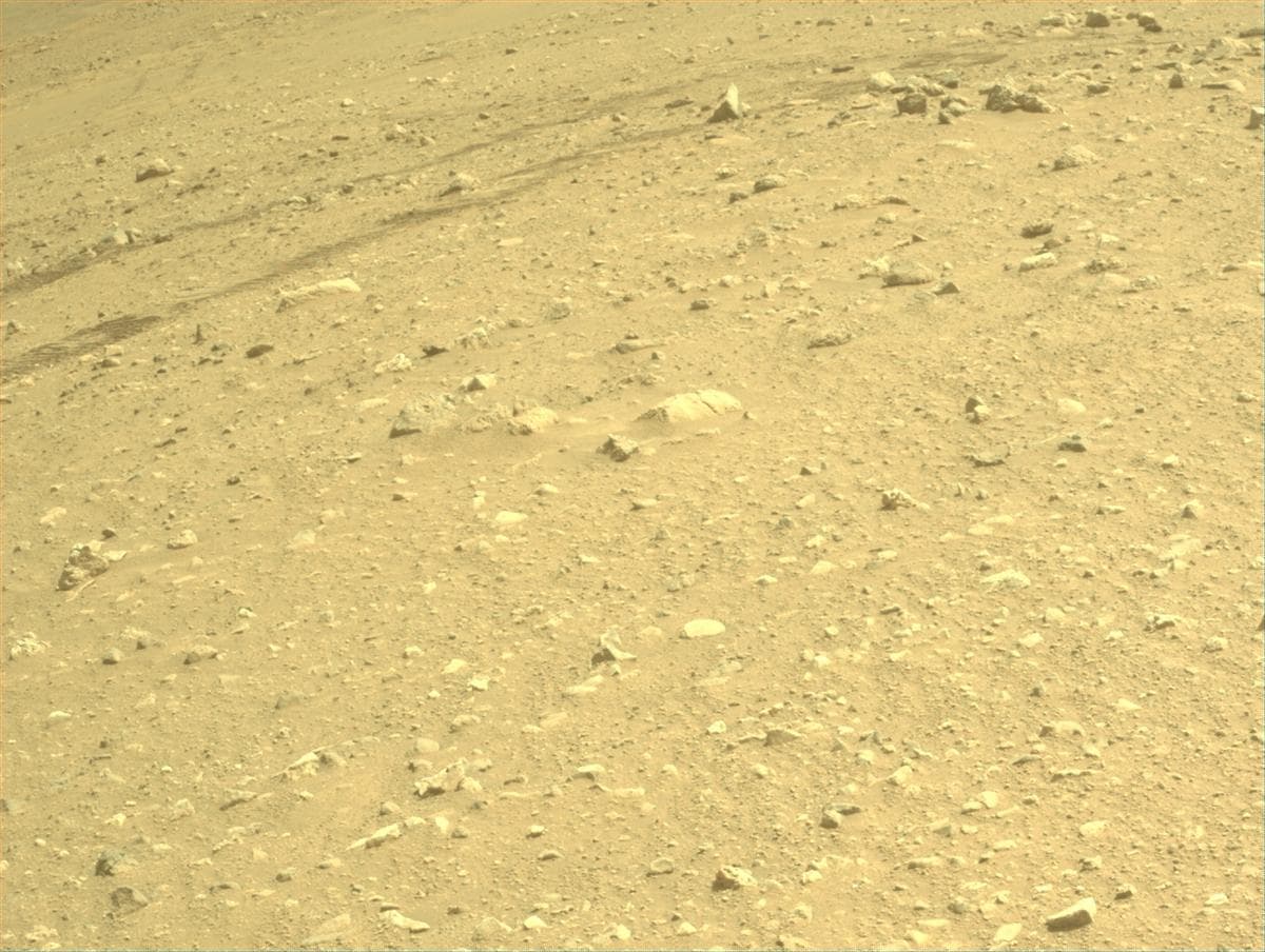 Mars image captured by FRONT_HAZCAM_LEFT_A on Perseverance