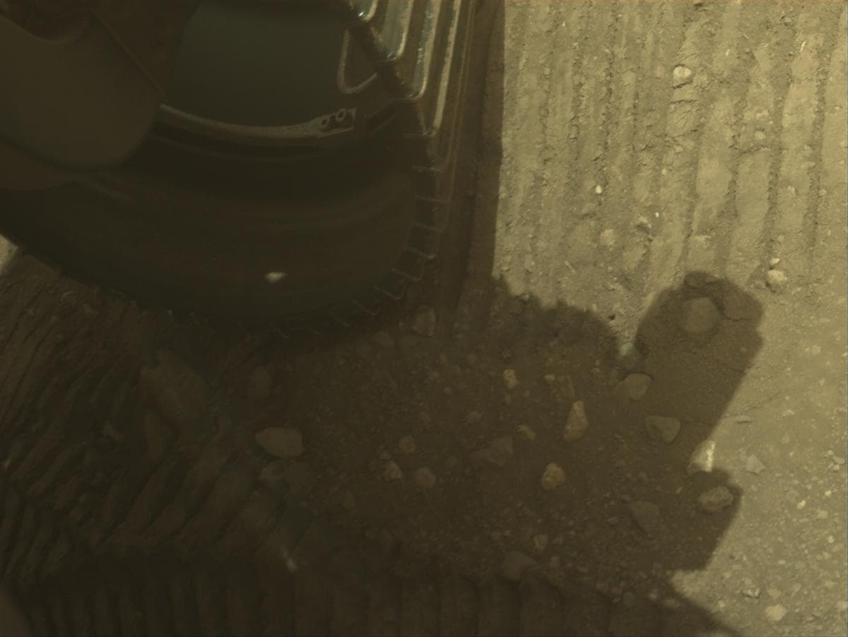 Mars image captured by FRONT_HAZCAM_LEFT_A on Perseverance