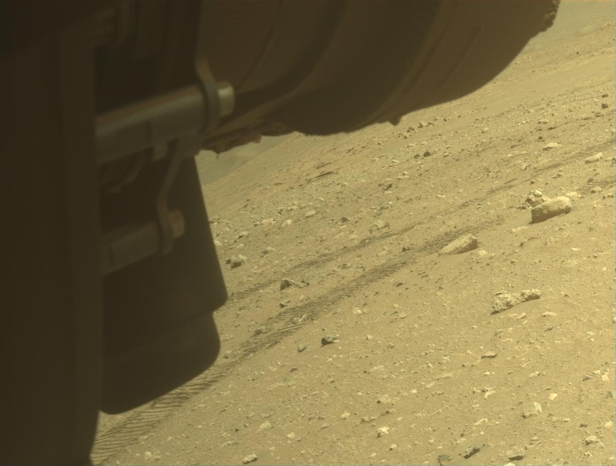 Mars image captured by FRONT_HAZCAM_LEFT_A on Perseverance