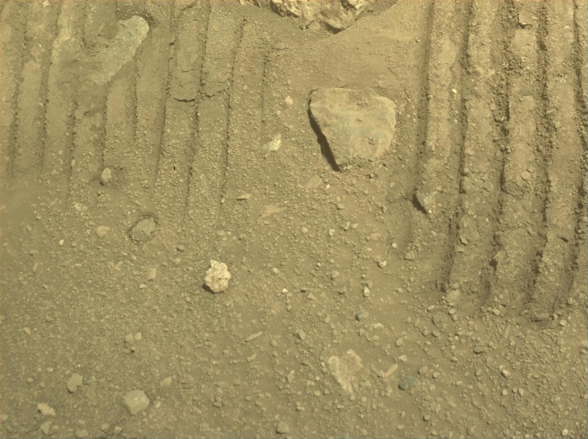 Mars image captured by FRONT_HAZCAM_LEFT_A on Perseverance
