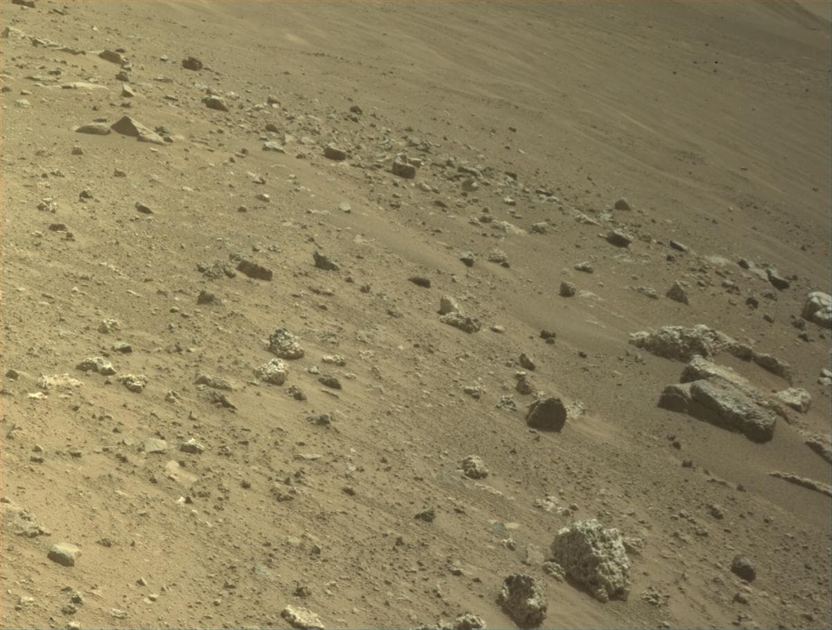 Mars image captured by FRONT_HAZCAM_LEFT_A on Perseverance