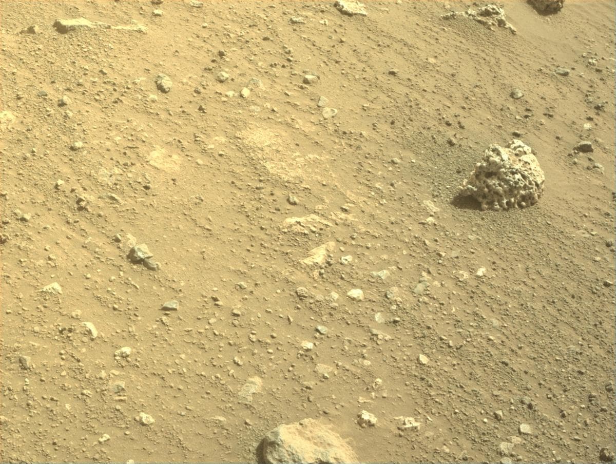 Mars image captured by FRONT_HAZCAM_RIGHT_A on Perseverance