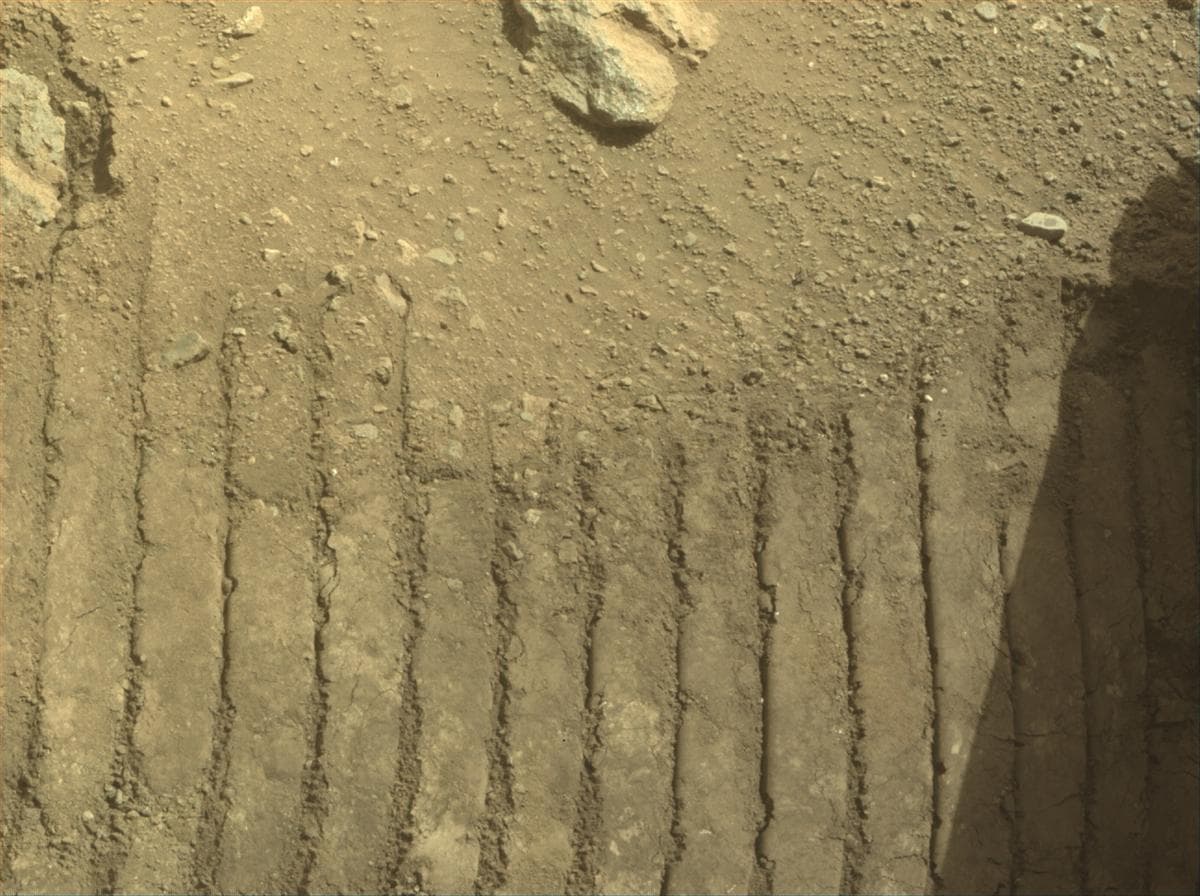 Mars image captured by FRONT_HAZCAM_RIGHT_A on Perseverance