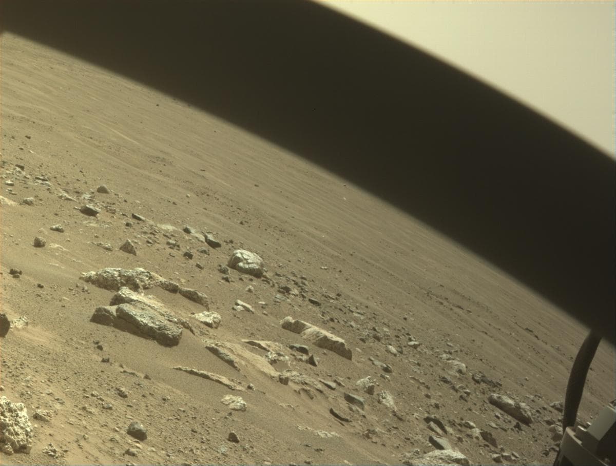 Mars image captured by FRONT_HAZCAM_RIGHT_A on Perseverance
