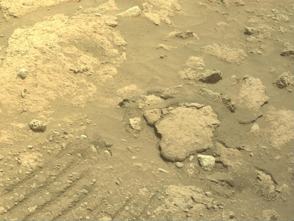 Mars image captured by FRONT_HAZCAM_LEFT_A on Perseverance