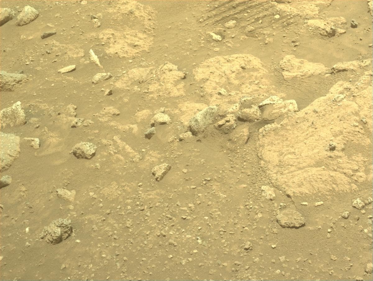 Mars image captured by FRONT_HAZCAM_LEFT_A on Perseverance