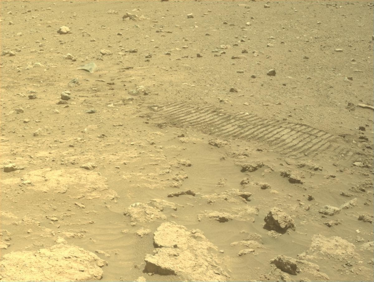 Mars image captured by FRONT_HAZCAM_LEFT_A on Perseverance