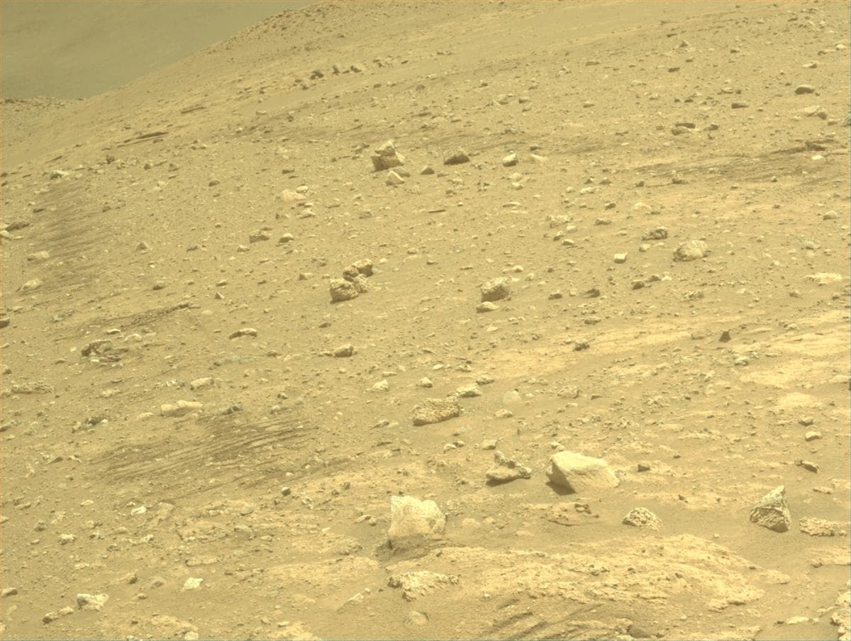 Mars image captured by FRONT_HAZCAM_LEFT_A on Perseverance