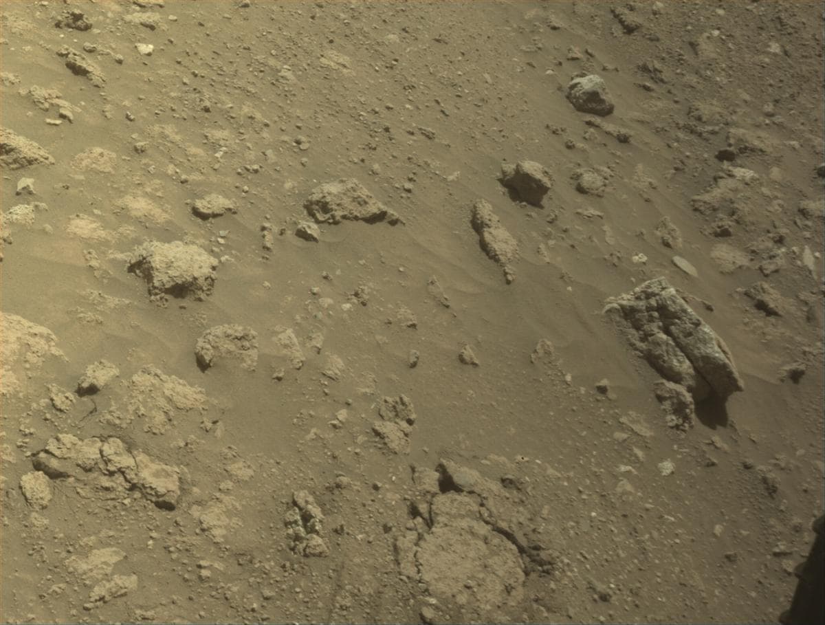 Mars image captured by FRONT_HAZCAM_LEFT_A on Perseverance