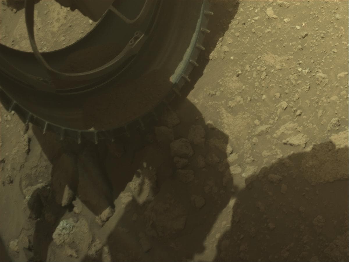 Mars image captured by FRONT_HAZCAM_LEFT_A on Perseverance