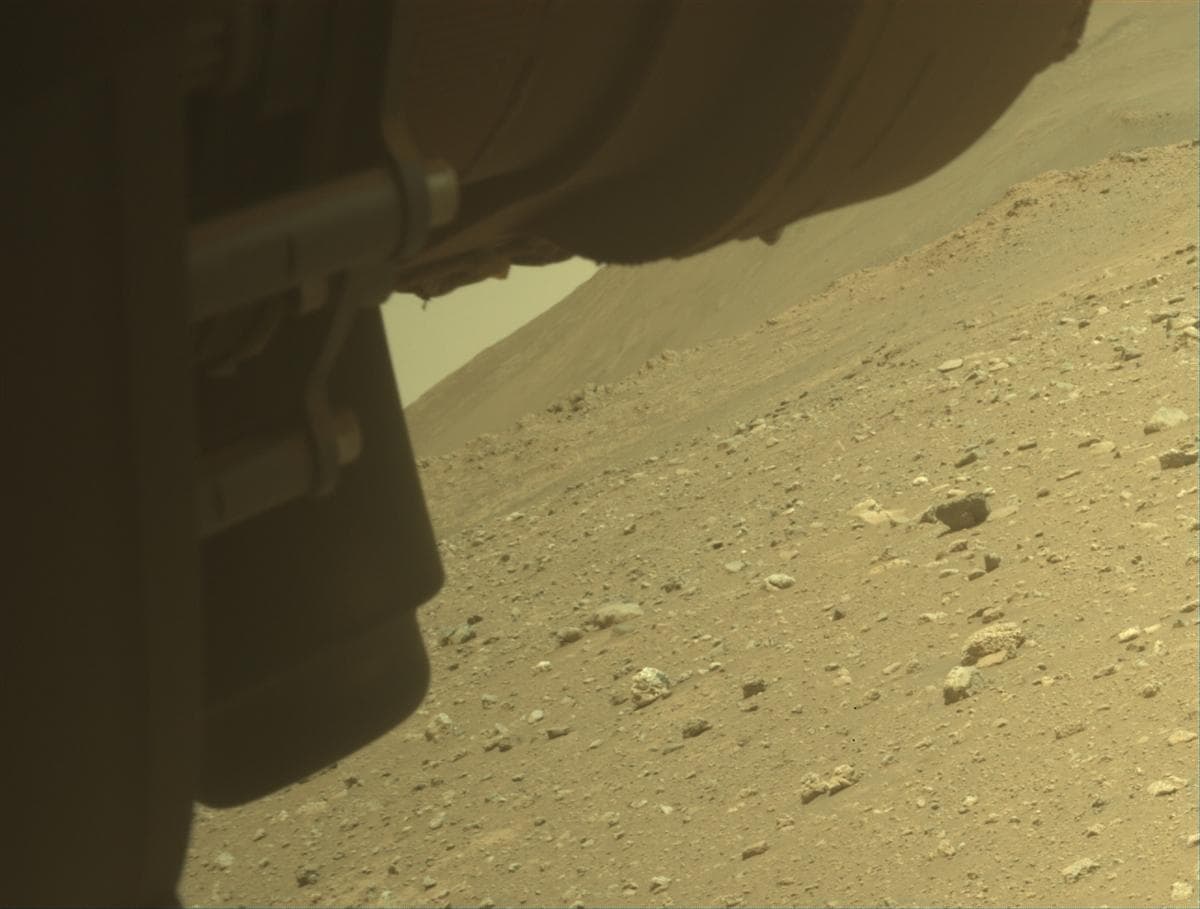 Mars image captured by FRONT_HAZCAM_LEFT_A on Perseverance
