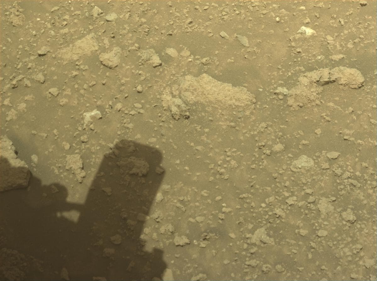 Mars image captured by FRONT_HAZCAM_LEFT_A on Perseverance