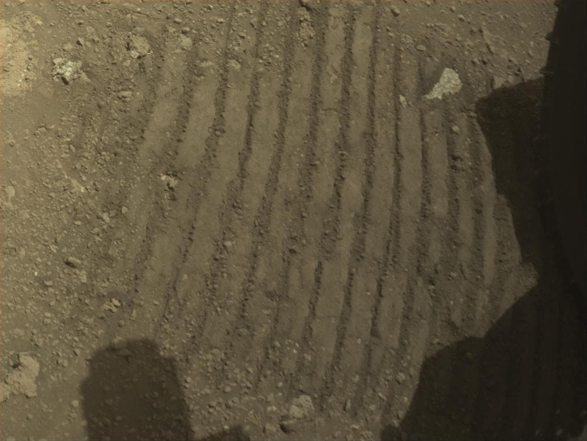Mars image captured by FRONT_HAZCAM_LEFT_A on Perseverance