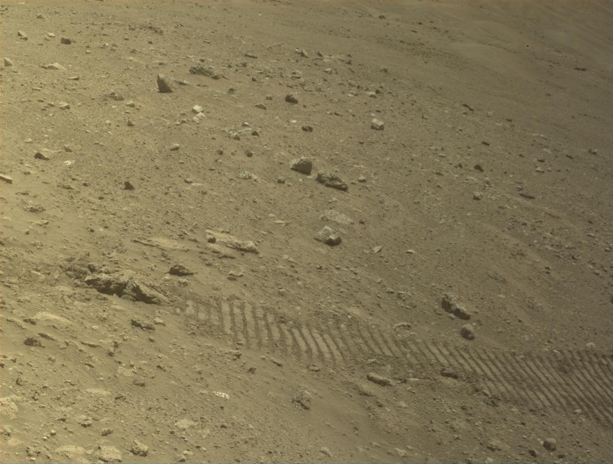 Mars image captured by FRONT_HAZCAM_LEFT_A on Perseverance