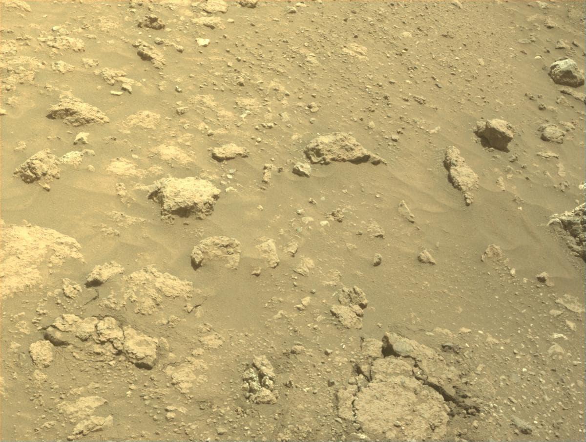 Mars image captured by FRONT_HAZCAM_RIGHT_A on Perseverance