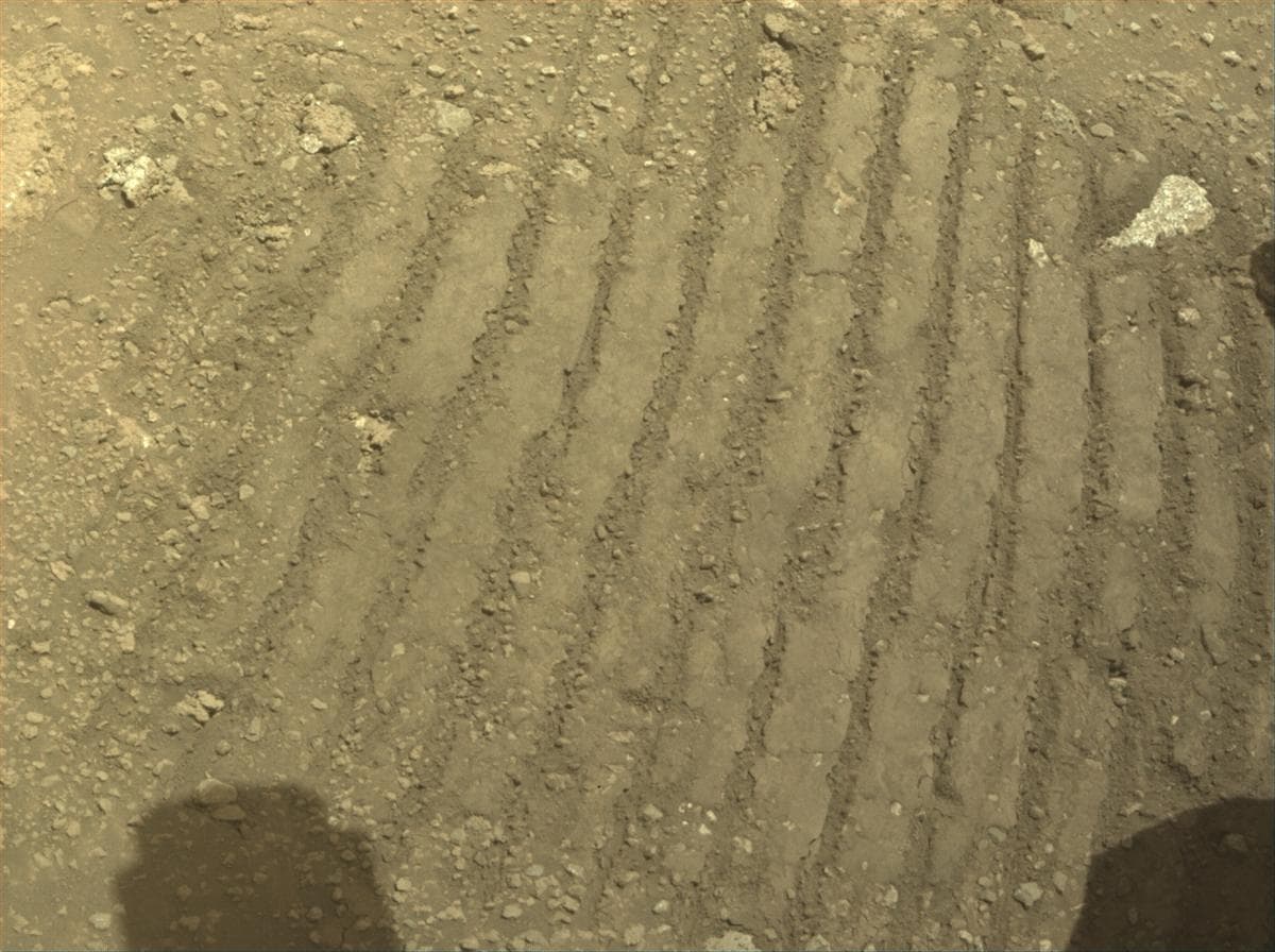 Mars image captured by FRONT_HAZCAM_RIGHT_A on Perseverance