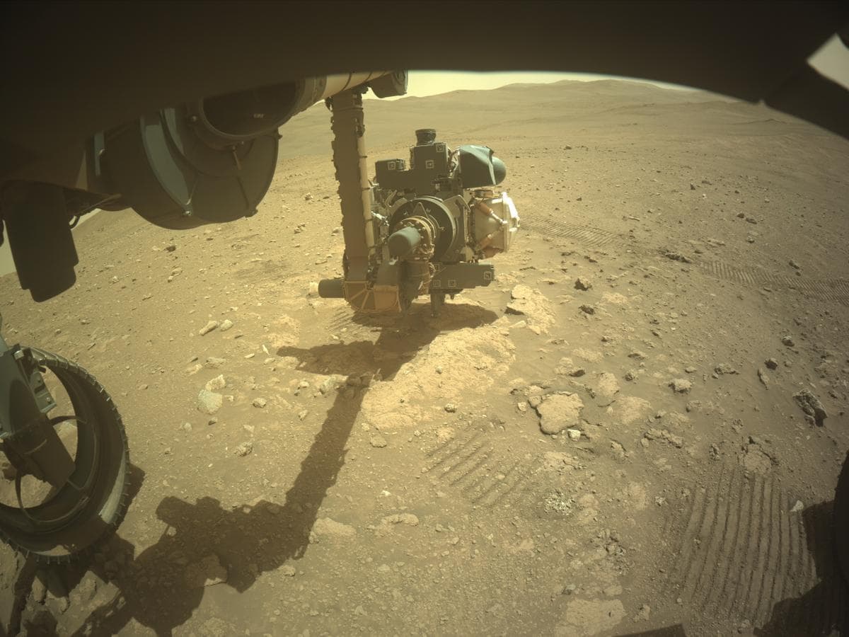 Mars image captured by FRONT_HAZCAM_LEFT_A on Perseverance