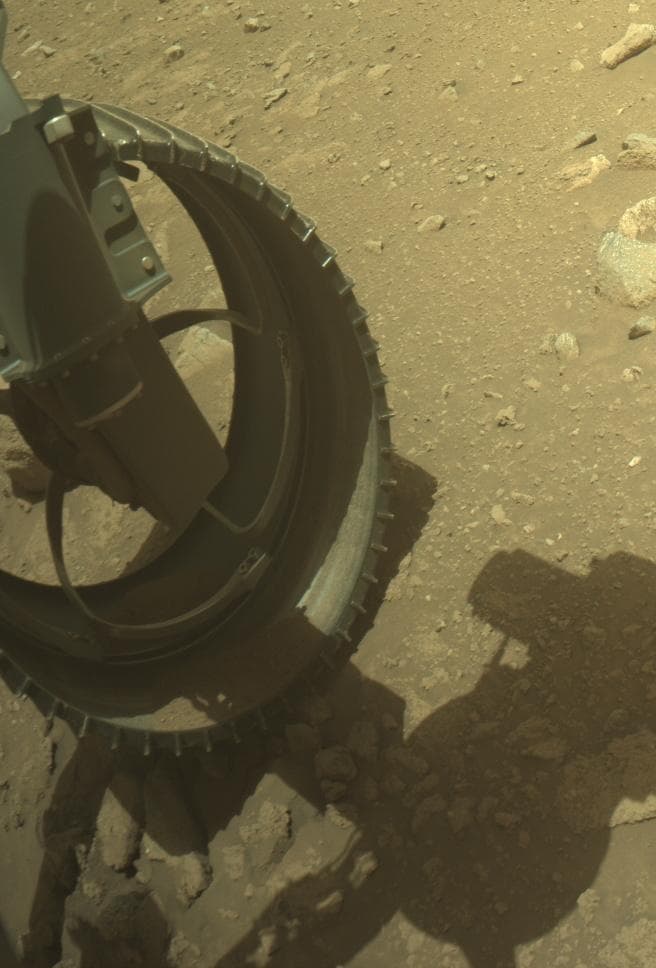 Mars image captured by FRONT_HAZCAM_LEFT_A on Perseverance