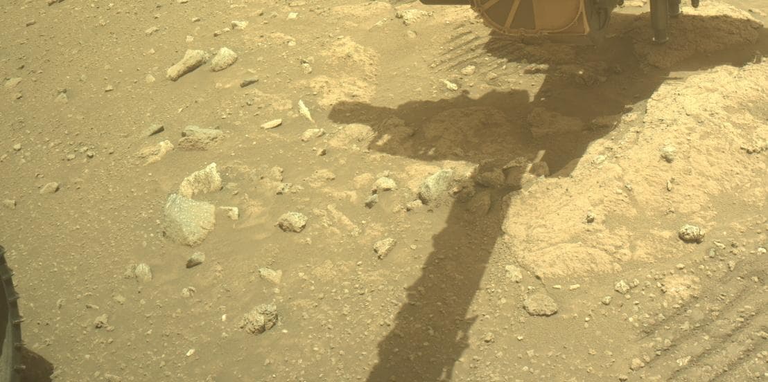 Mars image captured by FRONT_HAZCAM_LEFT_A on Perseverance