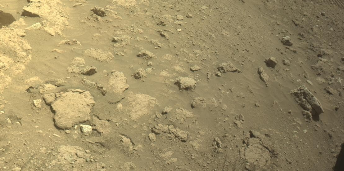 Mars image captured by FRONT_HAZCAM_LEFT_A on Perseverance