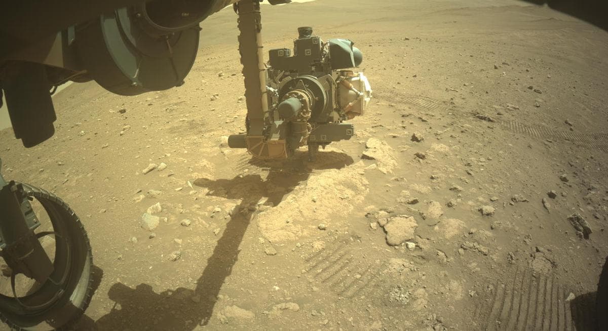 Mars image captured by FRONT_HAZCAM_LEFT_A on Perseverance