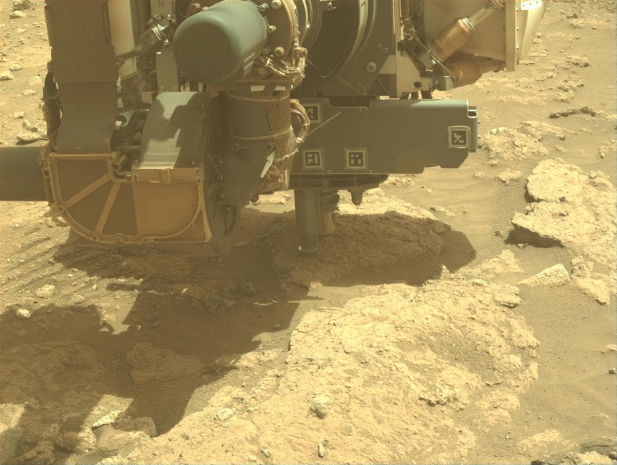 Mars image captured by FRONT_HAZCAM_LEFT_A on Perseverance