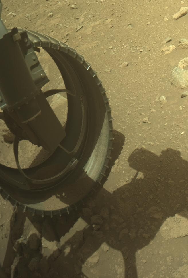 Mars image captured by FRONT_HAZCAM_LEFT_A on Perseverance