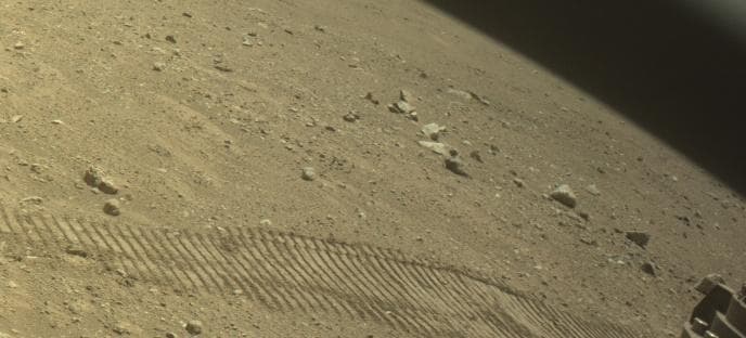 Mars image captured by FRONT_HAZCAM_RIGHT_A on Perseverance