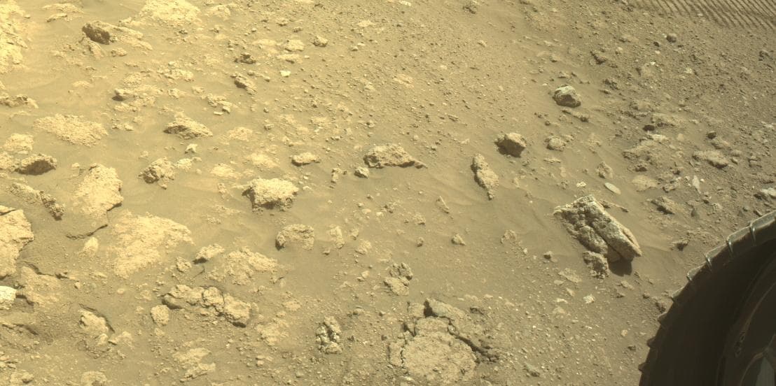 Mars image captured by FRONT_HAZCAM_RIGHT_A on Perseverance