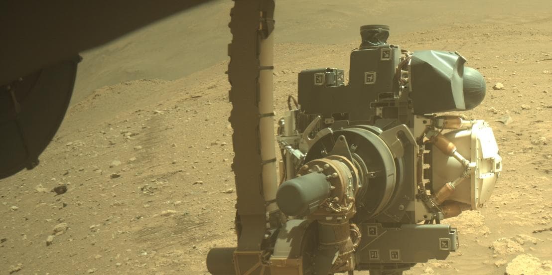 Mars image captured by FRONT_HAZCAM_RIGHT_A on Perseverance